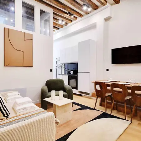 Les Halles - Grands Boulevards Stylish 2br - 6p Appartement *